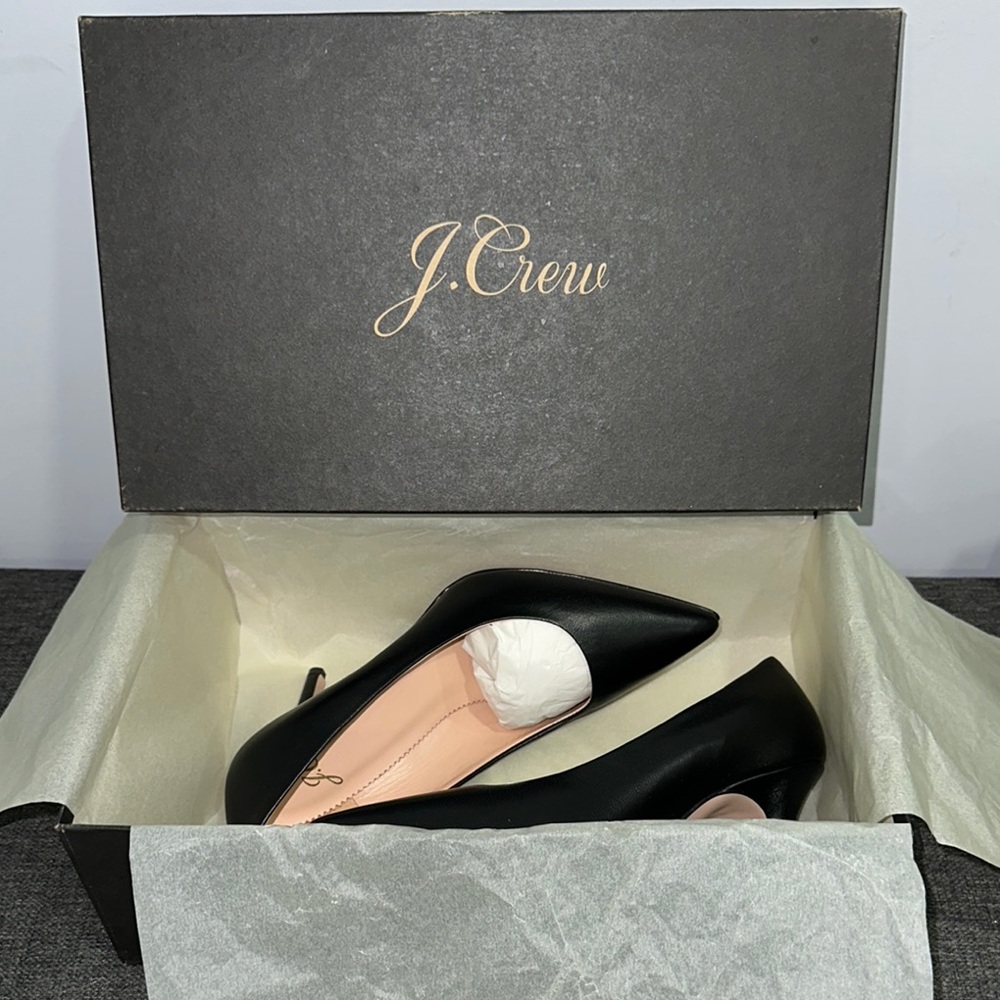 J. Crew NWT Elsie napa leather pumps